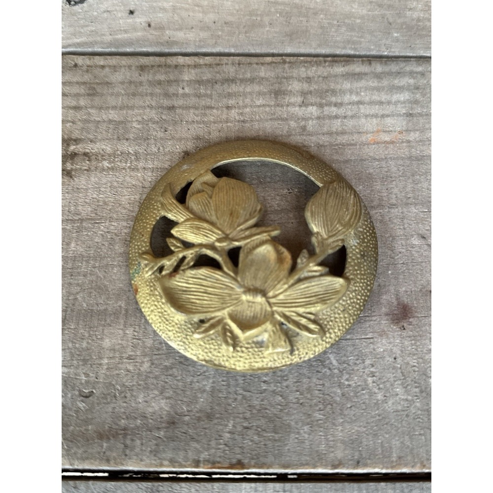 Vintage Solid Brass Top Flowers Potpourri Holder Top Made In India‎ No Base